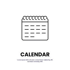 Fototapete - calendar thin outline icon vector design good for web or mobile app