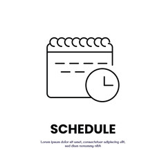 Fototapete - schedule thin outline icon vector design good for web or mobile app