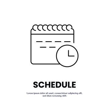 schedule thin outline icon vector design good for web or mobile app