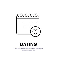 Fototapete - save the date thin outline icon vector design good for web or mobile app