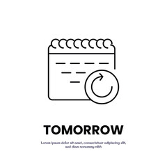 Fototapete - tomorrow thin outline icon vector design good for web or mobile app