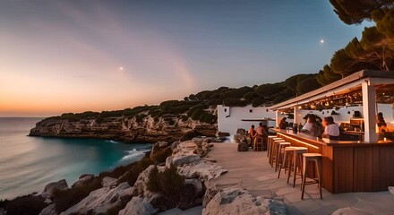 Sticker - Beach bar in Menorca.