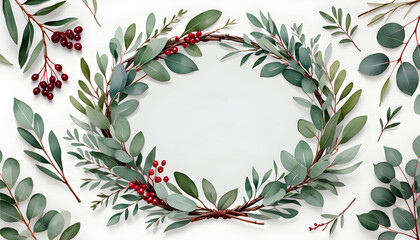 Wall Mural - laurel wreath with ribbon