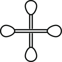 Poster - Simple diagram of a methane molecule showing four single covalent bonds