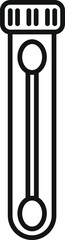 Poster - Line icon of a test tube containing a chemical substance, representing scientific research and laboratory analysis