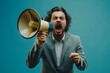 © Valentin - Man Expressing Intense Emotions Through a Megaphone