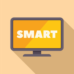 Poster - Computer monitor showing the word smart on a bright screen, representing innovative technology