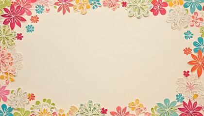 Sticker - background with flowers