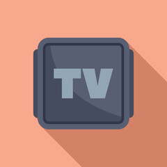 Poster - retro tv set with a large screen displaying a prominent tv logo, symbolizing television broadcasting