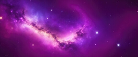 Galaxy Background with Brown and Purple Nebula
