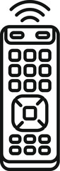 Poster - Simple line icon of a remote control sending a signal