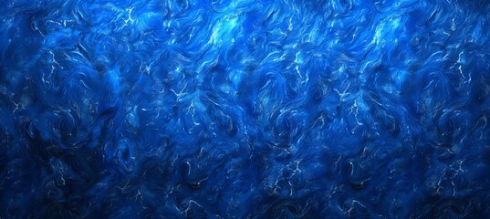 Poster - Blue abstract paint background with dynamic flow of liquid creating grunge texture