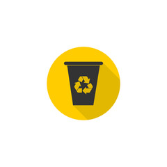 Canvas Print - Trash recycling icon isolated on transparent background