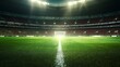 © Muzamil - football stadium with lights - grass close up in sports arena - background