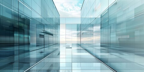 Wall Mural - glass minmalistic architectural forms