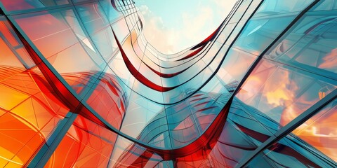 Wall Mural - glass minmalistic architectural forms