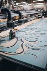Poster - cnc machine crafting unique furniture design showcasing innovation in everyday objects