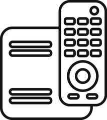 Poster - simple line drawing of a remote control pointing at a digital receiver