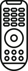 Poster - simple outline icon representing a remote control for changing channels and adjusting volume