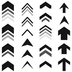 Aufkleber - Set of arrows. Set of black arrows.