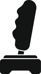 Poster - black silhouette of a joystick with the stick being pushed up