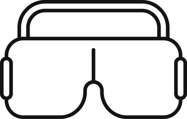 Poster - Simple line icon representing a virtual reality headset, ideal for topics like gaming and technology