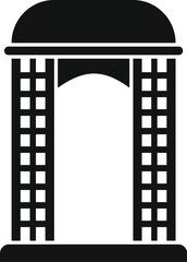 Sticker - Simple icon style of an archway standing tall, perfect for projects needing a ceremonial entrance icon