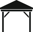 © anatolir - Simple black icon of a wooden canopy providing shade