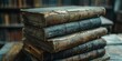 © Raool - A Old ancient books, historical books. Collection of human knowledge concept. Wide format. Generative AI