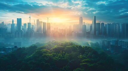 Poster - Futuristic Interconnected Smart Grid City with Renewable Energy and Sustainable Urban Landscape