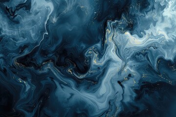 Wall Mural - Swirling blue and pink marbled pattern A fluid mechanics background with turbulent flow patterns