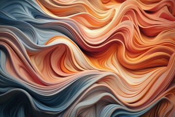 Aufkleber - Swirling colorful digital art A fluid mechanics background with turbulent flow patterns