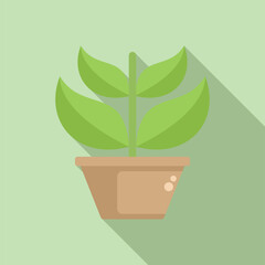 Poster - green plant growing in a pot, representing concepts such as growth, nature, and sustainability