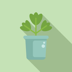 Poster - Green plant growing in a pot, representing growth, nature, and freshness