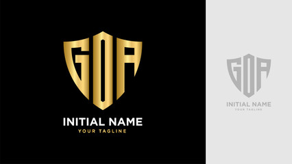 Poster - Initial GOA Shield vector Logo Template Design