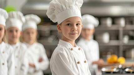 Young chefs in training, perfecting their cooking skills, youth culinary education, kitchen mastery