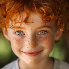 Portrait of a beautiful little smiling boy