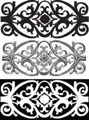 Sticker - simple decorations on white and black backgrounds