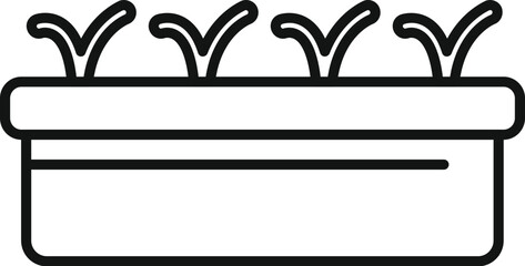 Poster - Herbs growing in a pot symbolizing home gardening and fresh ingredients