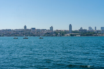 Wall Mural - Istanbul is located where the Sea of ​​Marmara and the Black Sea meet.