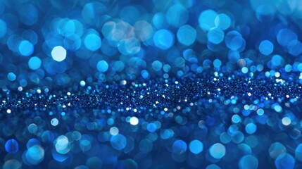 Canvas Print - Background of blurry blue glitter