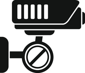 Poster - Surveillance camera protecting property while showing a no recording sign