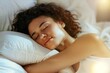 © SH Design - A beautiful woman sleeping on her side in bed