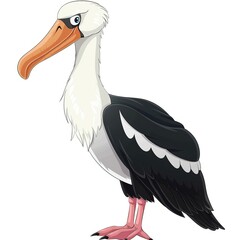 Albatross Classic fashion cartoon isolated whitebackground