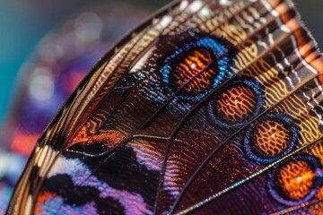 Macro photo of a butterfly wing