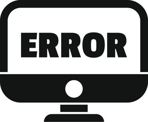 Wall Mural - Computer monitor displaying an error message, indicating a problem or malfunction