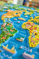 Wall Mural - What features make this map educational and appealing to young learners