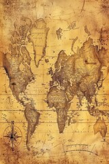 Canvas Print - different cultures and artists interpreted the world map in their unique styles