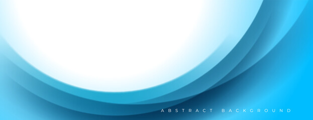 Wall Mural - blue and white abstract wave background