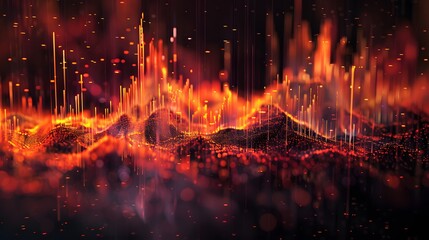 Poster - A gritty, industrial-themed visualization of distortion effects, portraying waveform alterations that create aggressive, edgy sounds in rock, metal, and electronic music